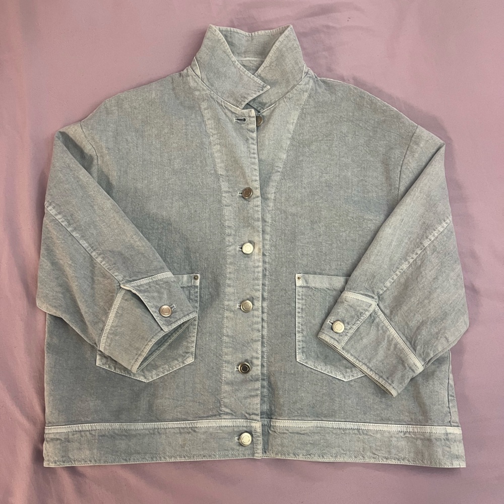 Leho - Women's Gray Denim Jacket (Size: M)